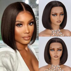 LACE FRONT BOB WIG 8″ NATURAL BLACK/BROWN 150% DENSITY